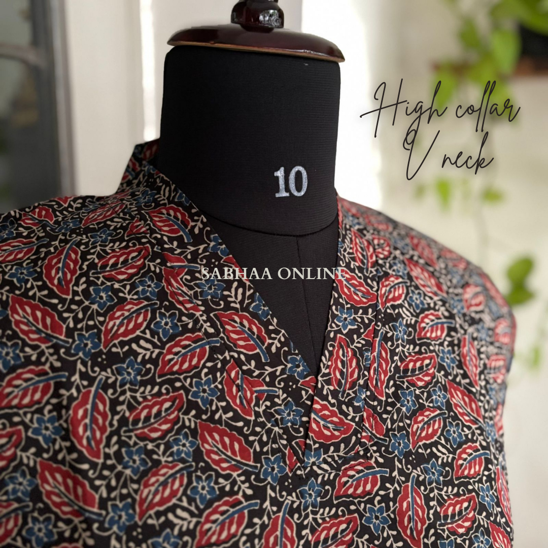 Noor - Black Cotton kurti with lining