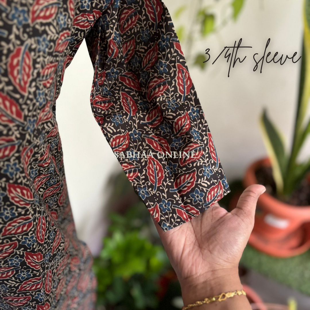 Noor - Black Cotton kurti with lining