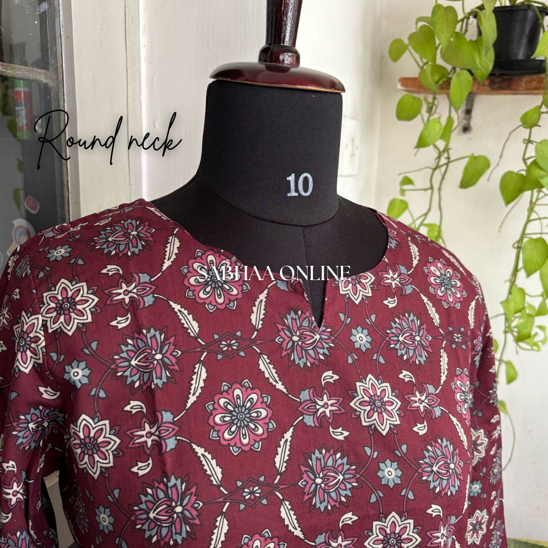 Steffy - Wine Cotton Lounge Coord set