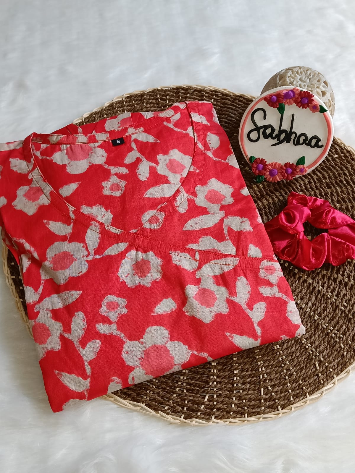 CS - Red Peplum top