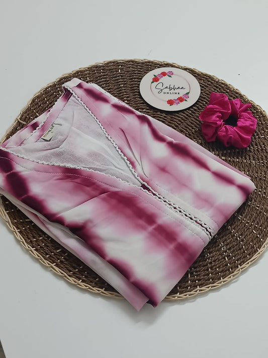 Tie and Dye Georgette Kurti with lining