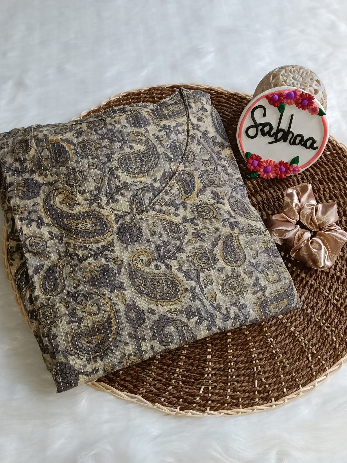 CS - Beige Peplum top