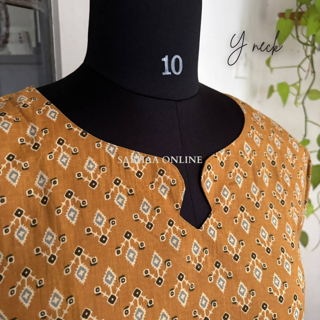 Mala - Yellow Cotton kurti with lining
