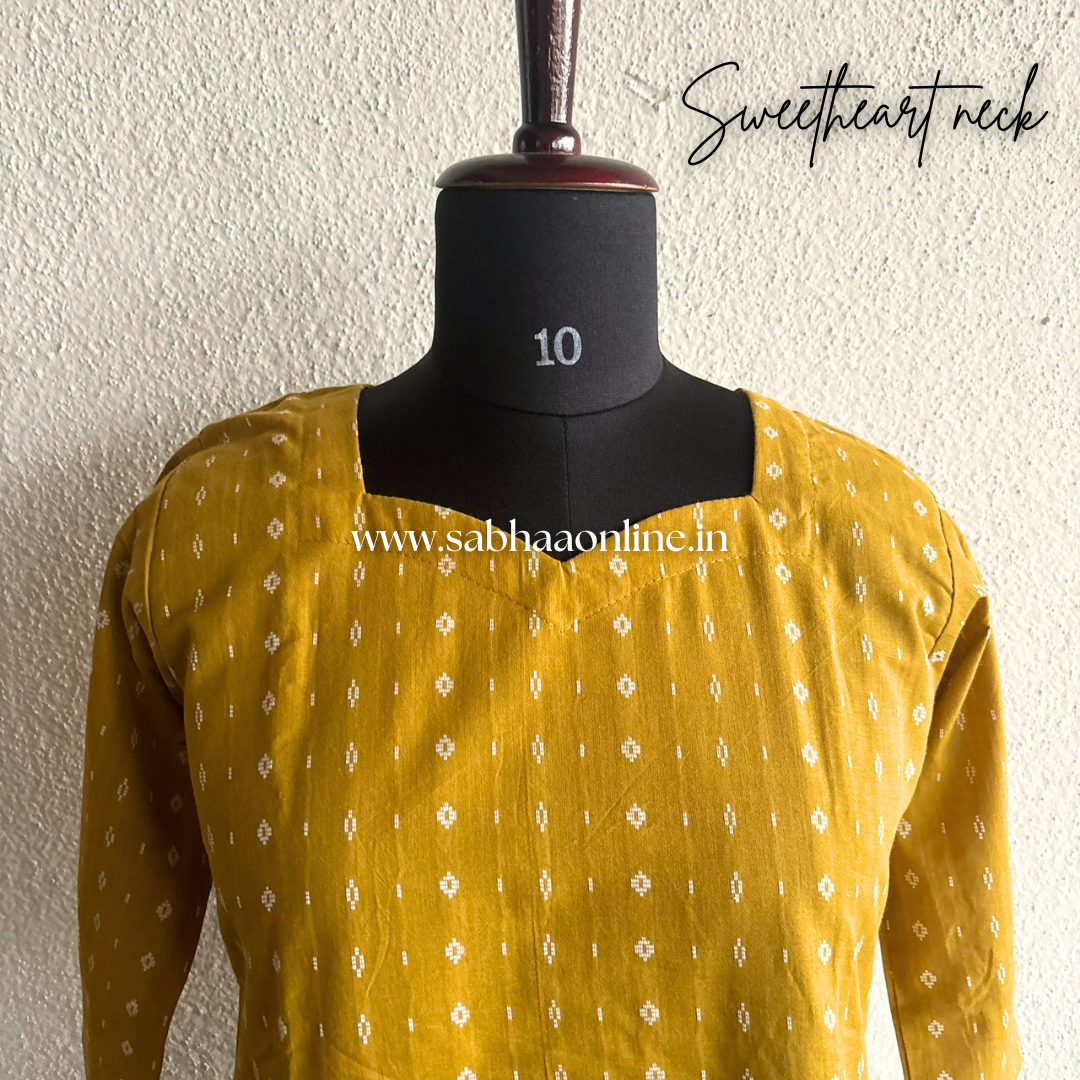 Sumati - Yellow Handloom Cotton coord set with lining - LN 43