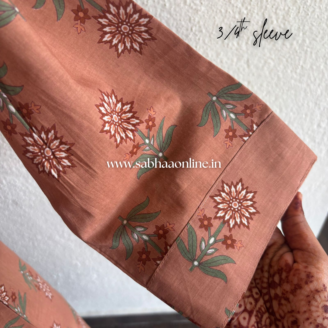 Mehar - Chickoo Cotton cotton set with lining - LN 48
