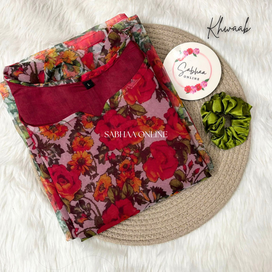 Khwaab - Organza Kurti with lining