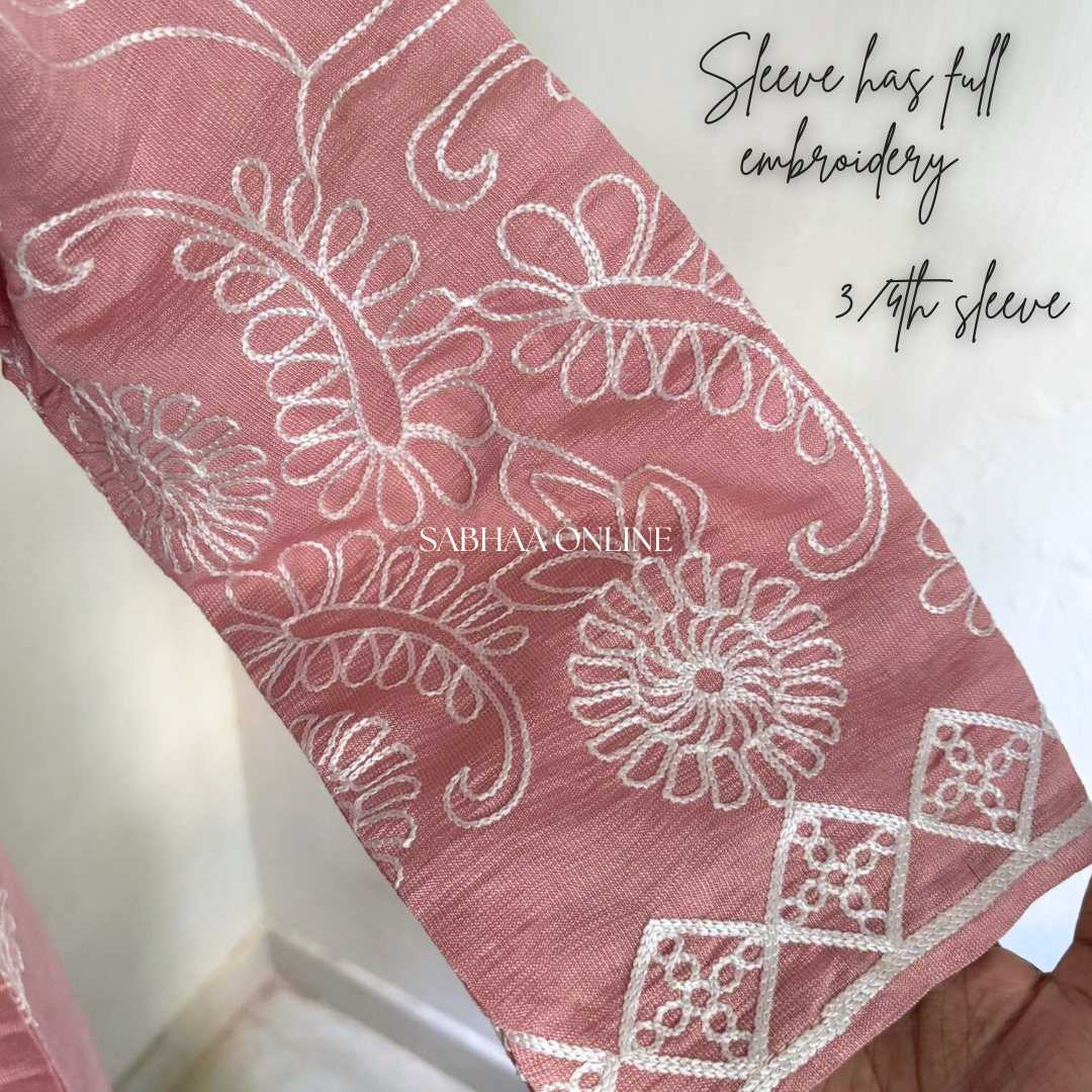 Sandra - Onion Pink Vatican kurti with cotton lining (Relaxed fit) - LN9