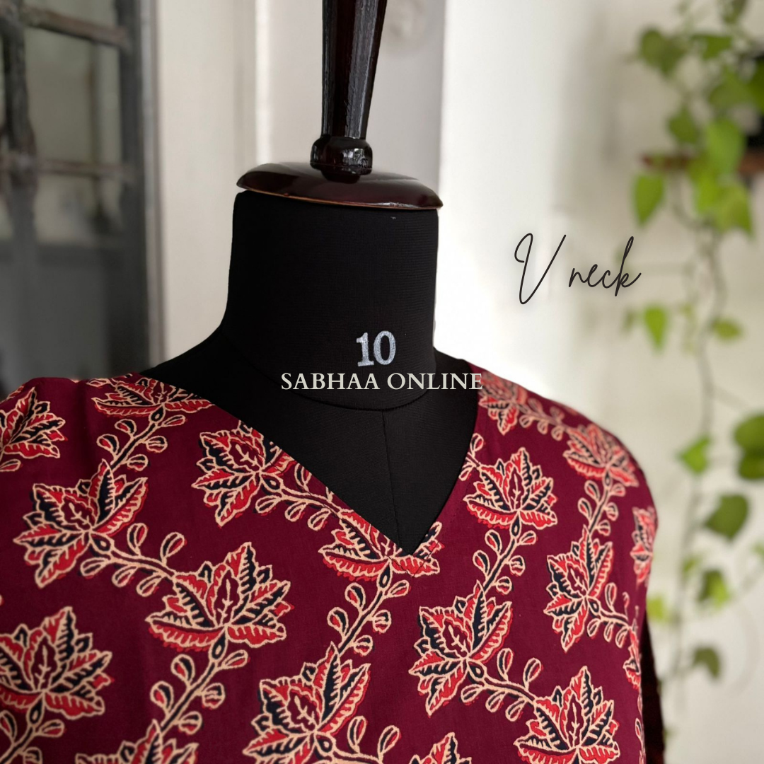 Rupa - Maroon Cotton kurti with lining