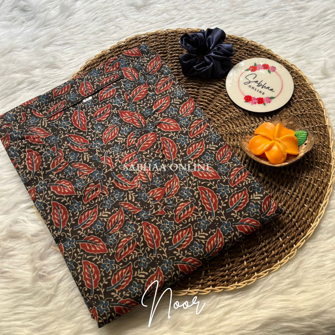 Noor - Black Cotton kurti with lining