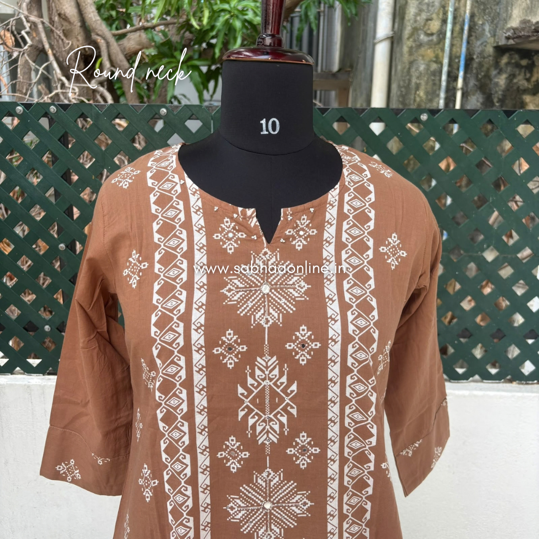 Srusti - Chikku Aline Cotton kurti 3pc set without lining - LN 63