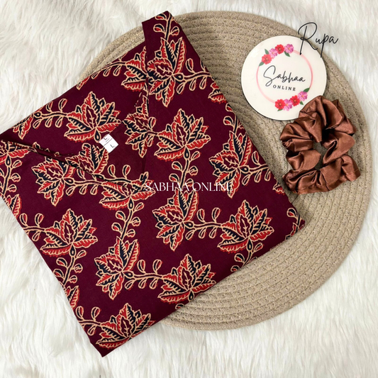 Rupa - Maroon Cotton kurti with lining