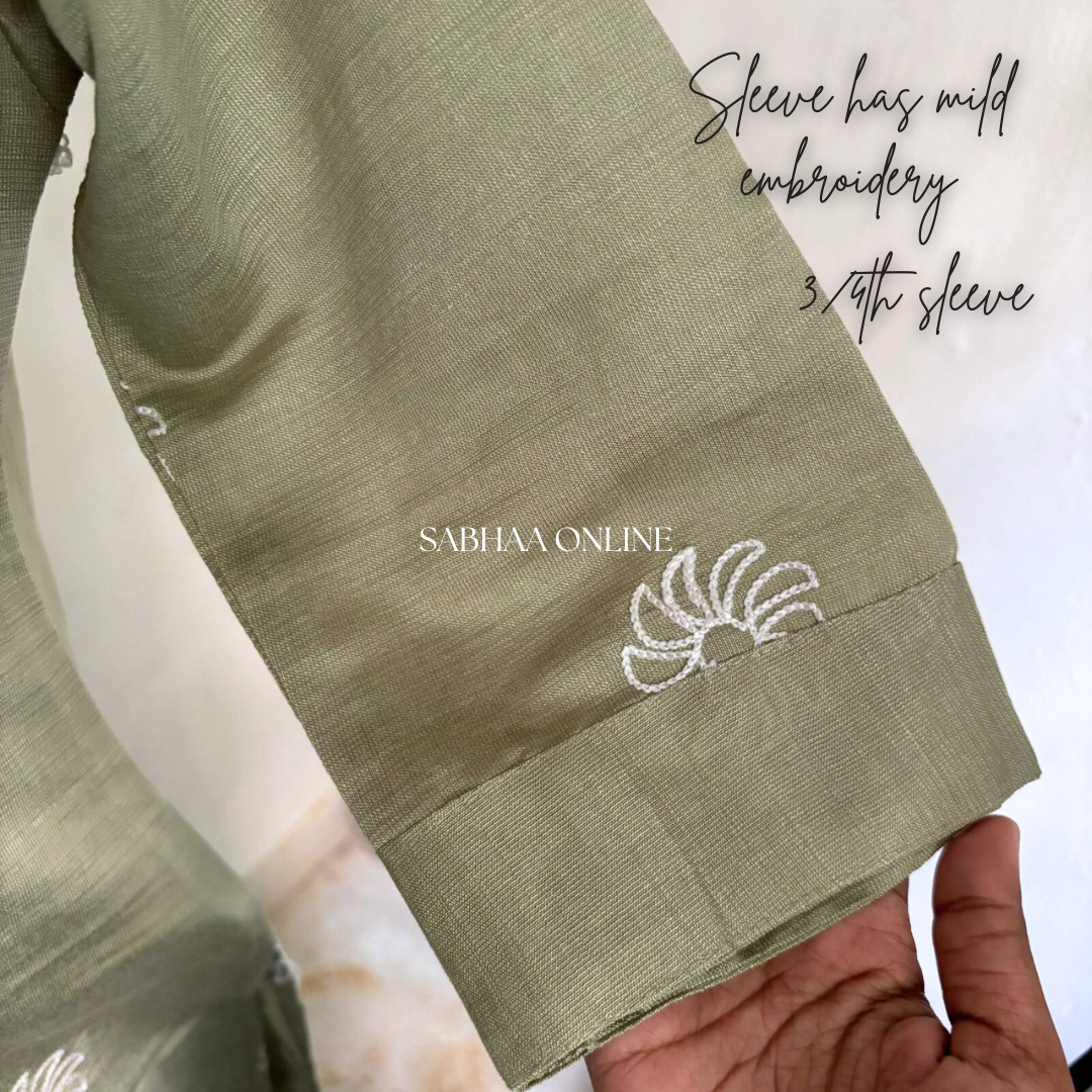 Sandra - Pista Green Vatican kurti with cotton lining (Relaxed fit) - LN9