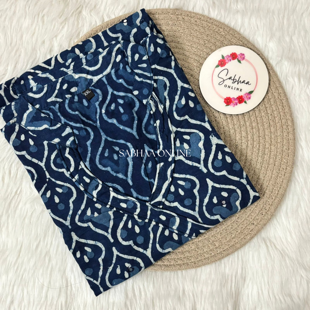 Blue (Arab) Indigo Cotton Kurti