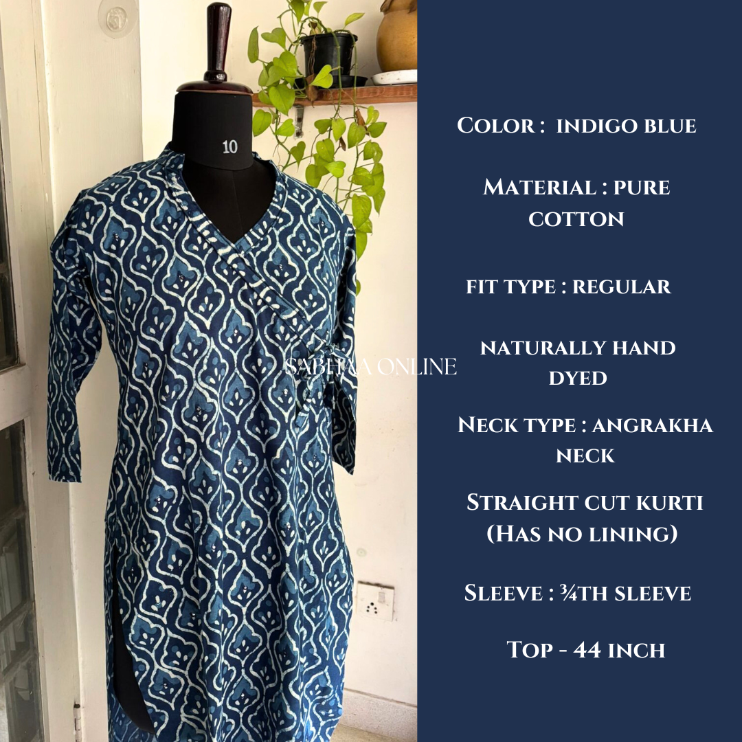 Blue (Arab) Indigo Cotton Kurti