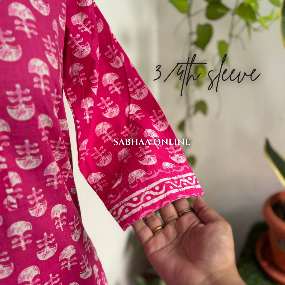 Asha - Pink Cotton Kurti pant set