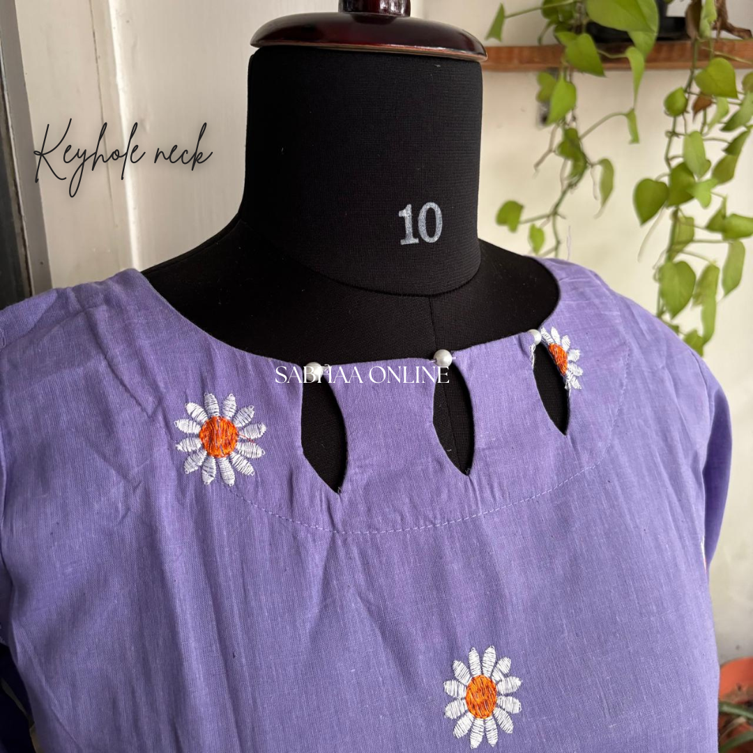 Daisy - Lavender Cora Cotton Kurti with lining