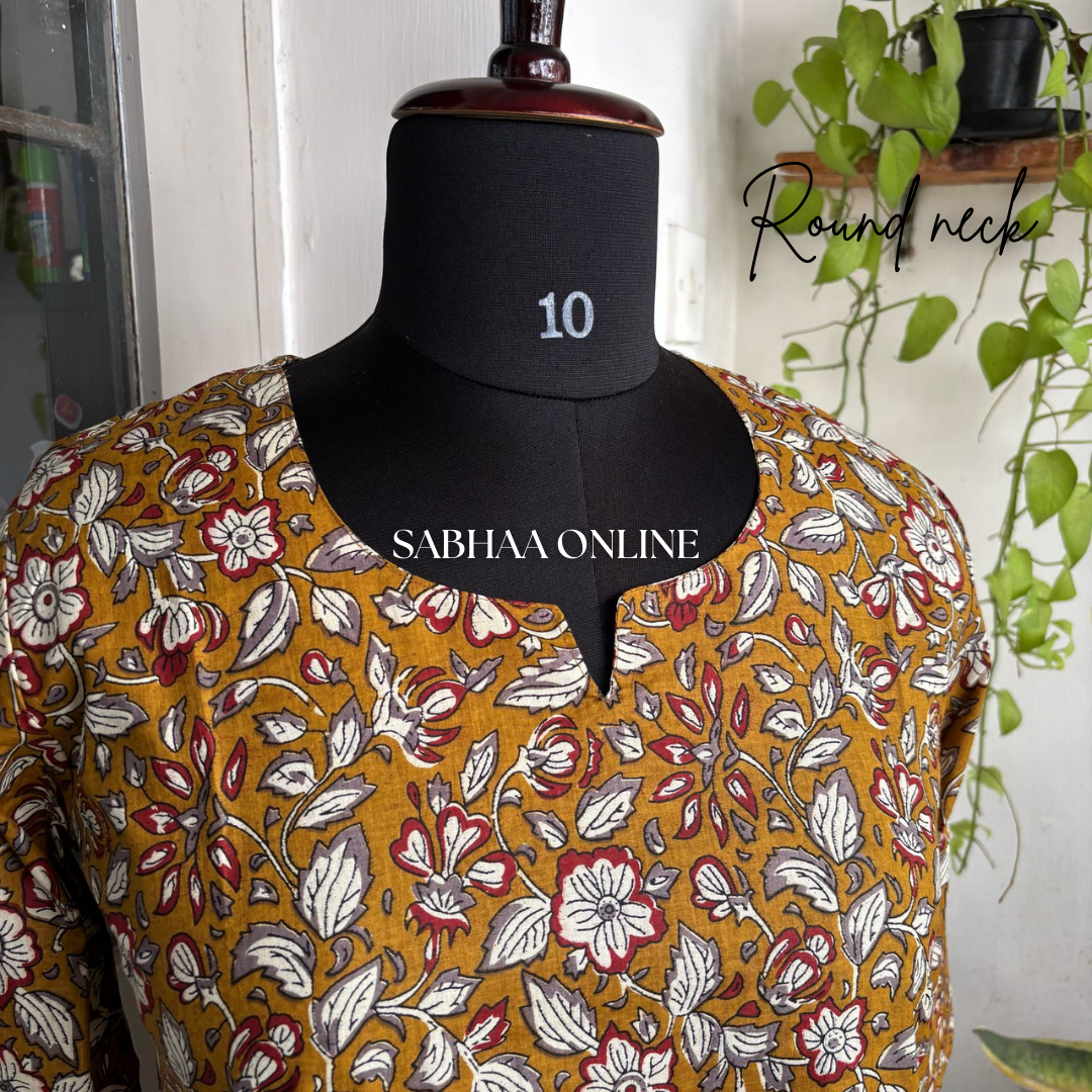 Dijon Yellow Cotton Short kurti