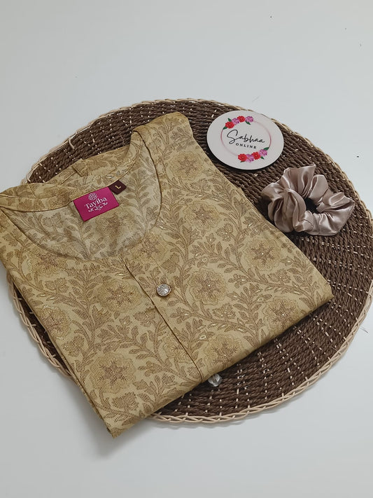 Cream Rayon Kurti