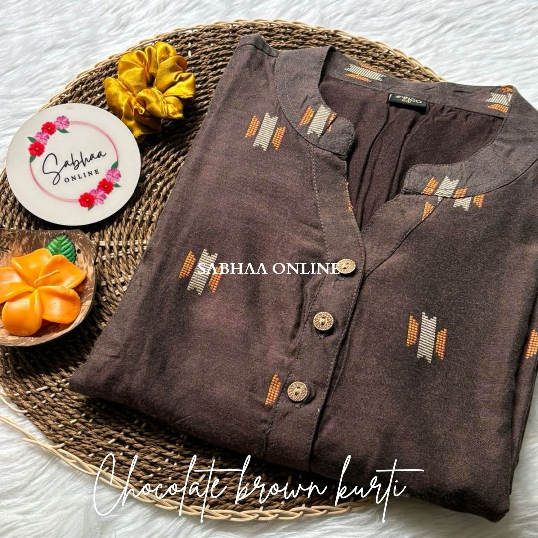 Chocolate Brown Kurti with lining