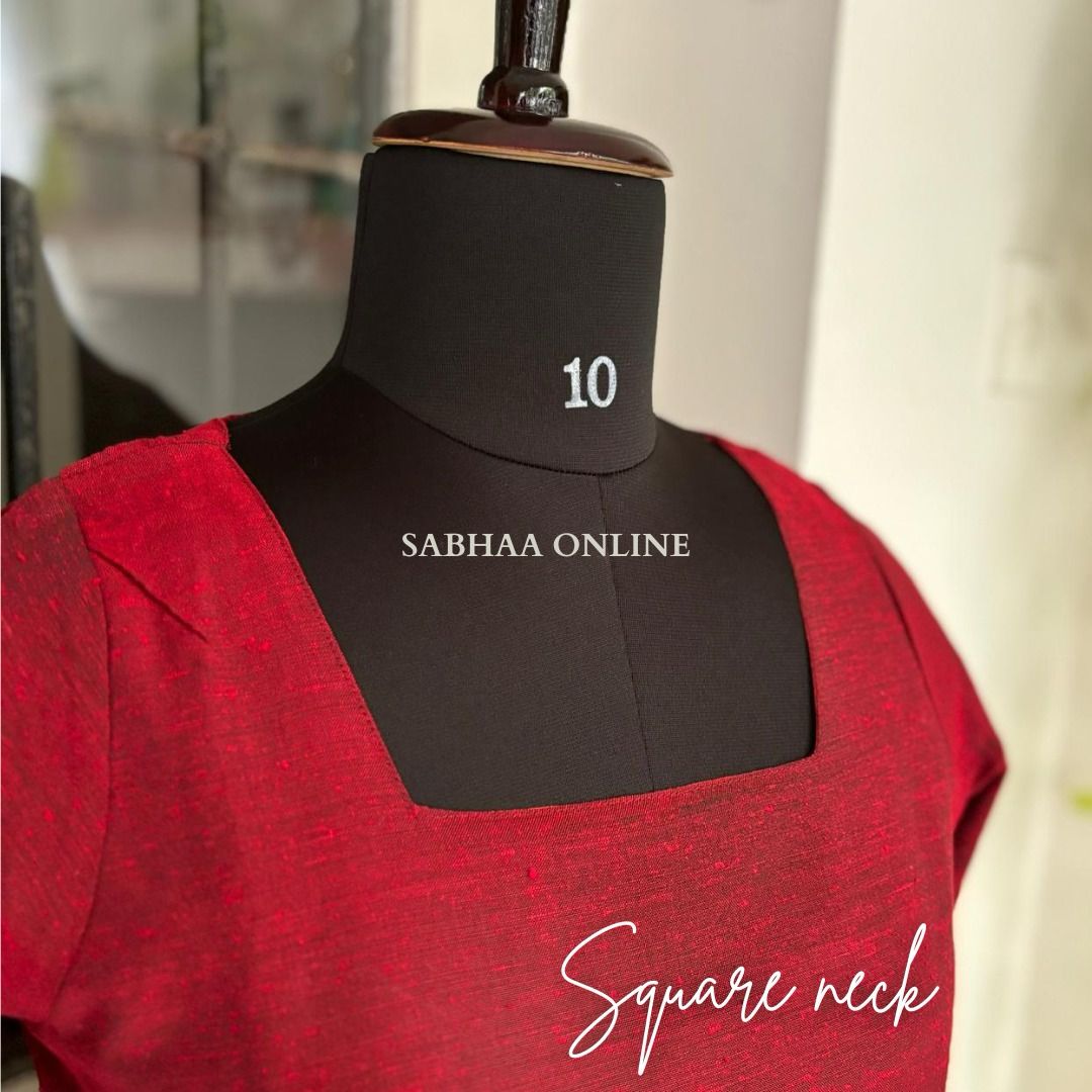 Bold Red Cotton Kurti with lining