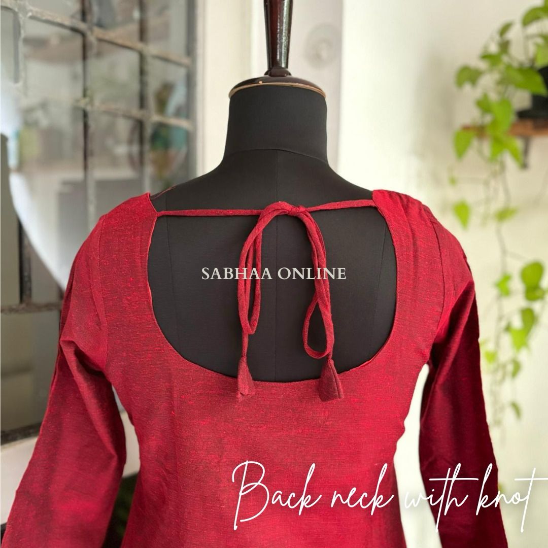 Bold Red Cotton Kurti with lining