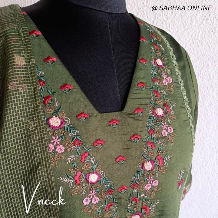 Sahita - Mehandi Green Viscose Silk Festive Kurti 3pc set