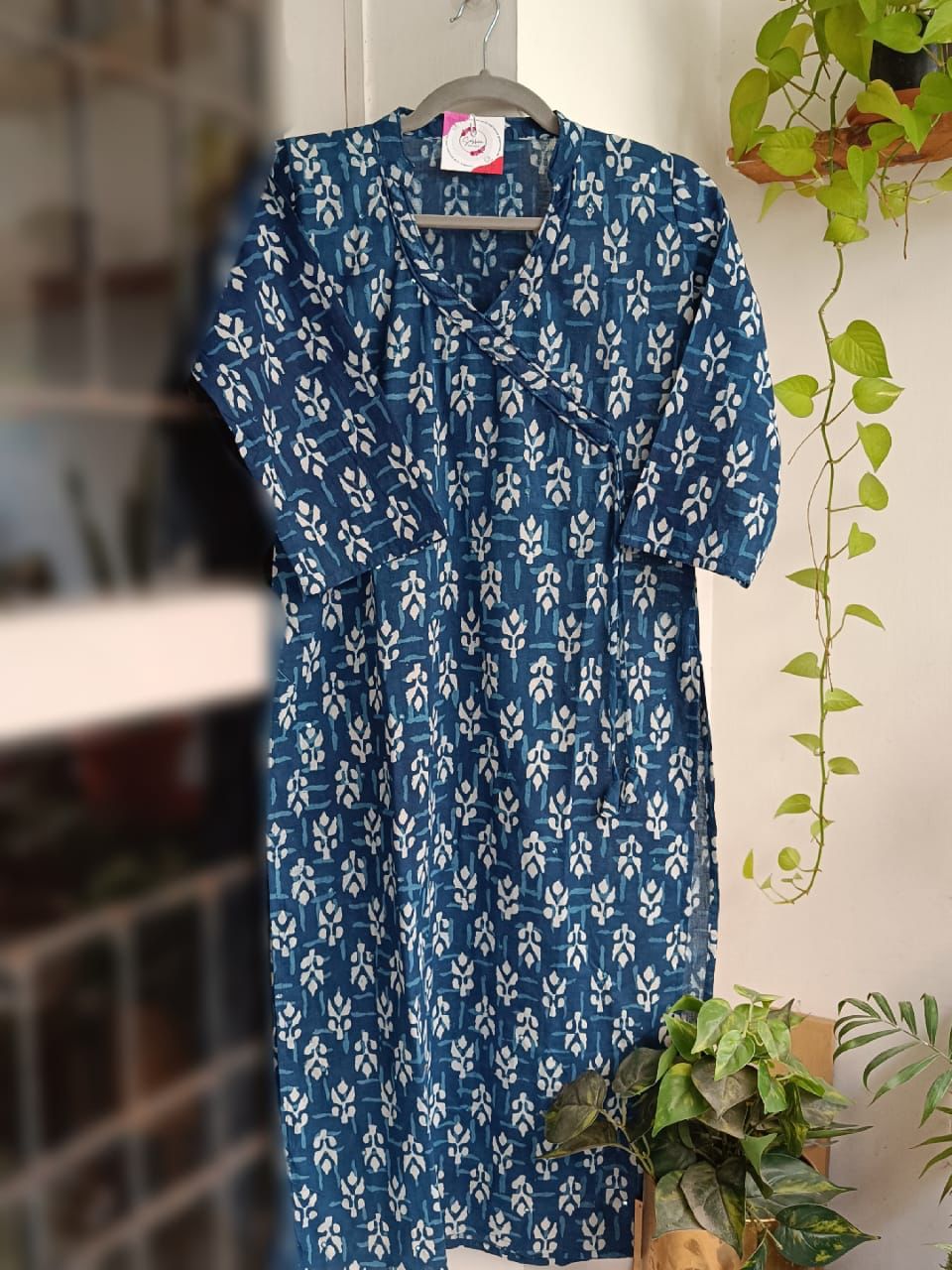Blue (Leaf) Indigo Cotton Kurti