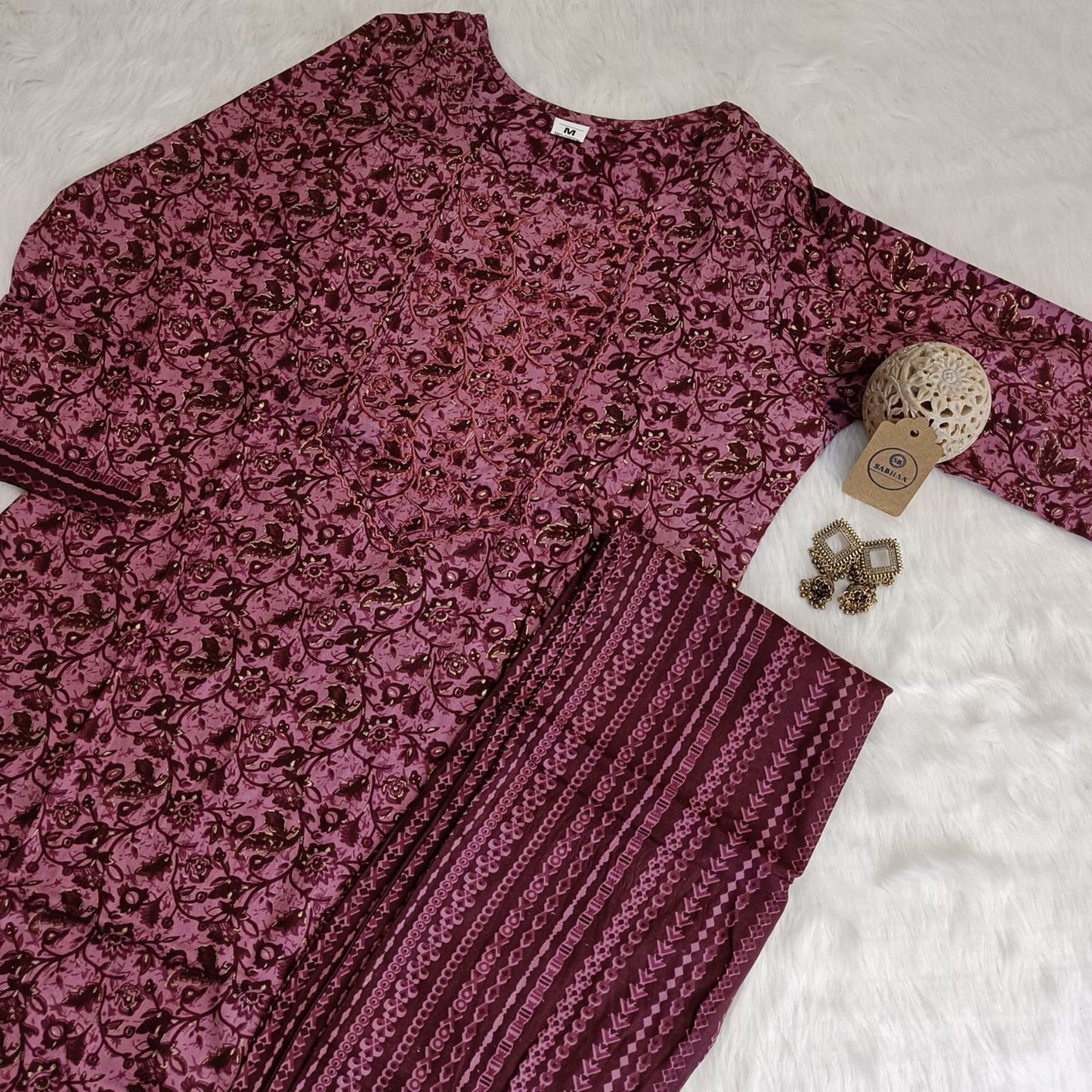 Pink Rayon Kurti Pant set