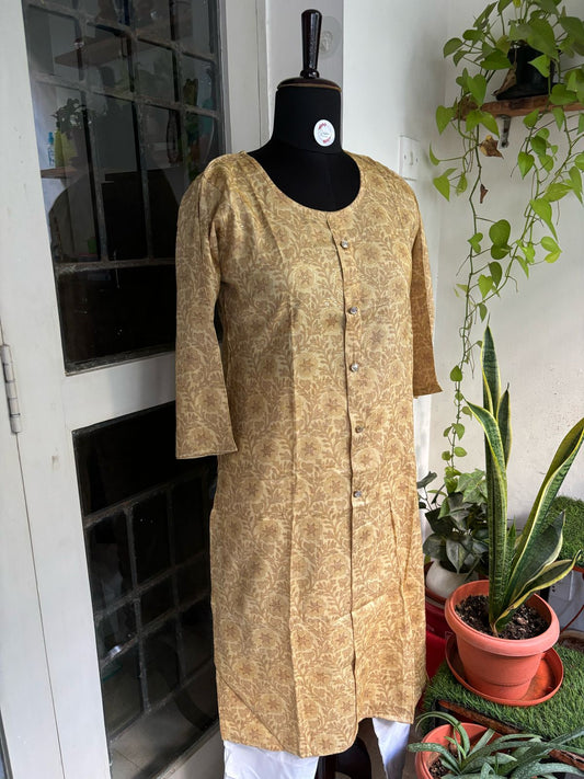 Cream Rayon Kurti