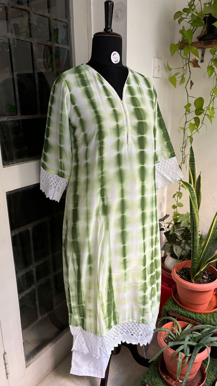 Tie and Dye Georgette Kurti with lining