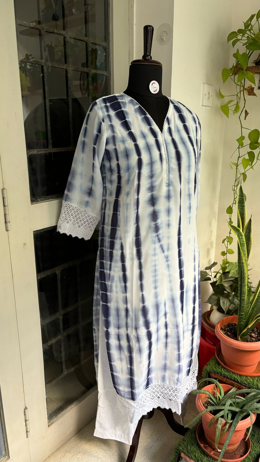 Tie and Dye Georgette Kurti with lining