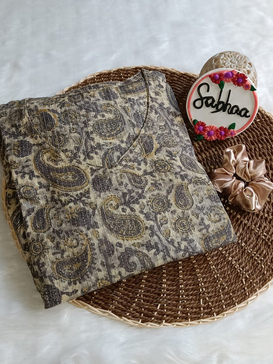 CS - Beige Peplum top