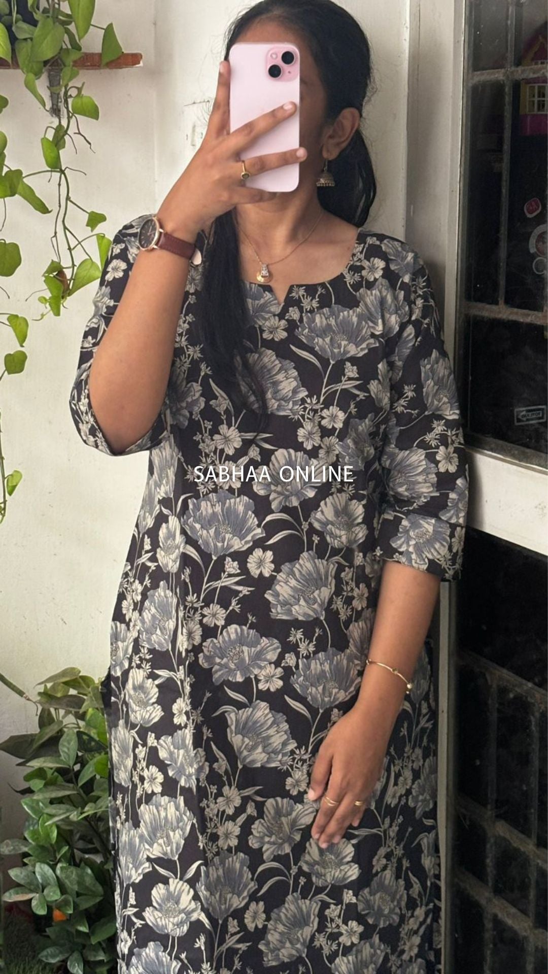 Yatra - Black Cotton Kurti Pant set with lining